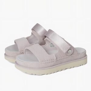 UGG Golden Goldenstar Glide Suede Sandal Bay Fog 9.5